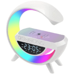 G Shape Bluetooth Multifunctional Led Wireless Charging Speaker and Clock - Image 3