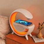 G Shape Bluetooth Multifunctional Led Wireless Charging Speaker and Clock - Image 4