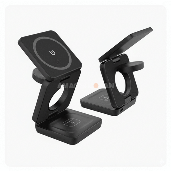 3-in-1 Multifunctional Folding Wireless Magnetic Charger Stand