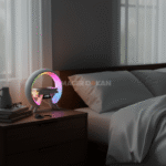 O Shape Bluetooth Multifunctional Led Wireless Charging Speaker and Clock - Image 2