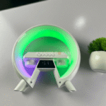 O Shape Bluetooth Multifunctional Led Wireless Charging Speaker and Clock - Image 6